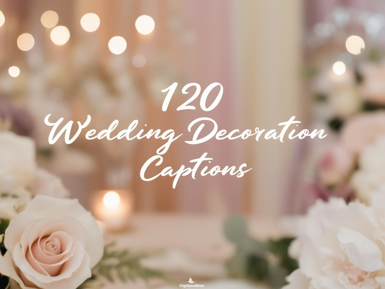 120 Wedding Decoration Captions For Instagram in 2025