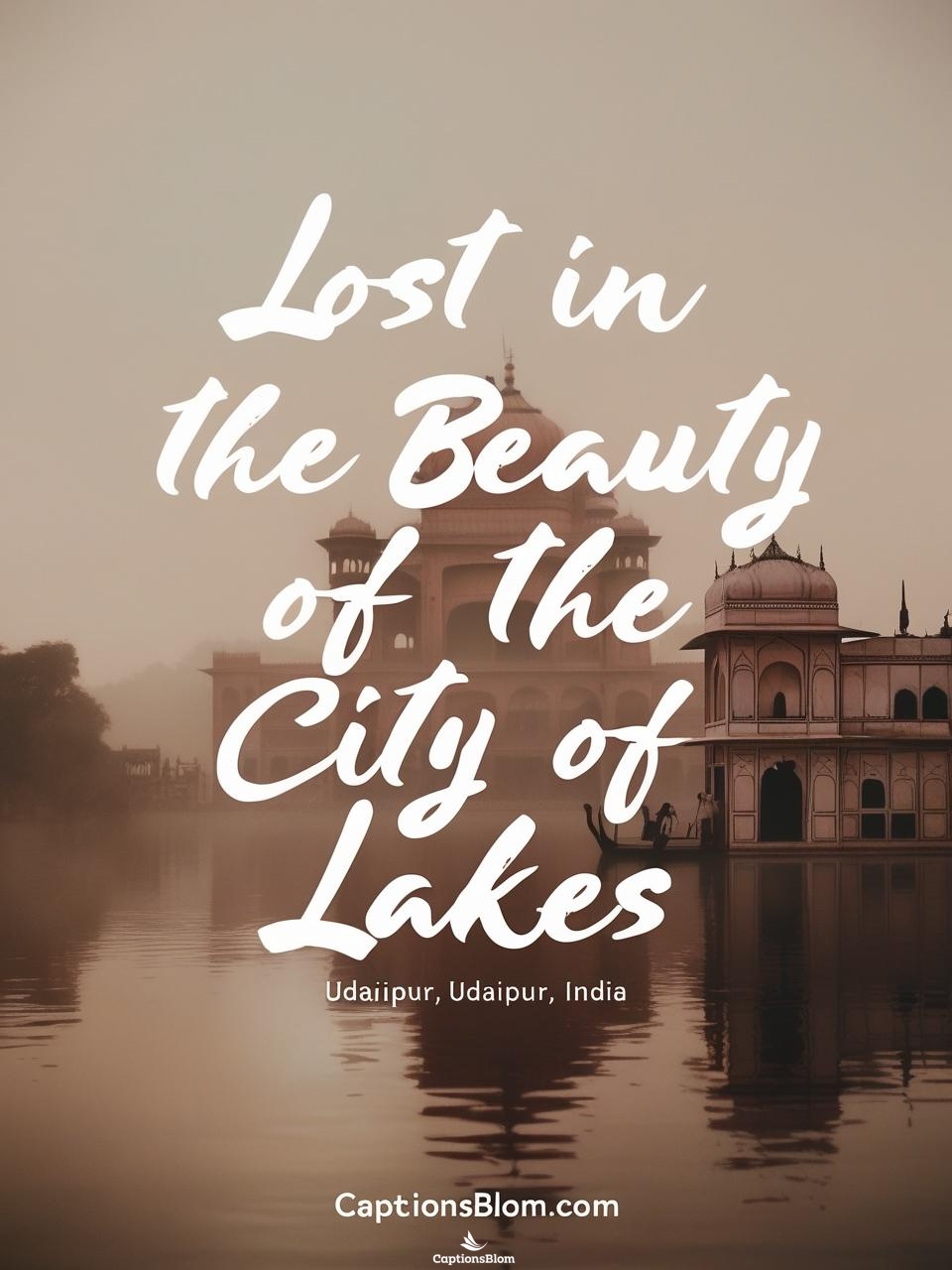 Udaipur Captions For Instagram In Hindi