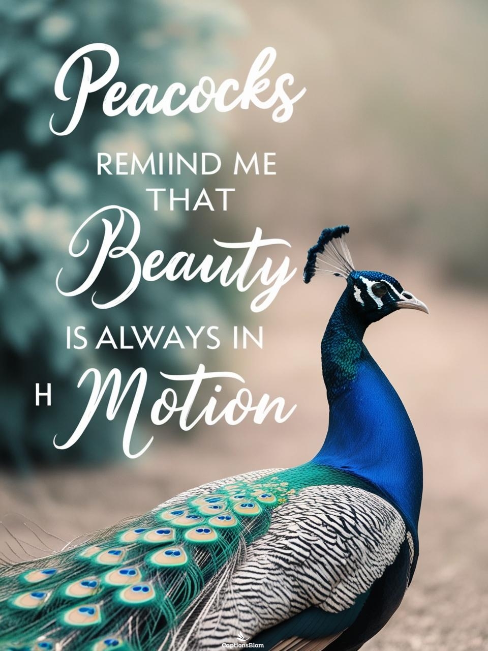 Short Peacock Captions For Instagram